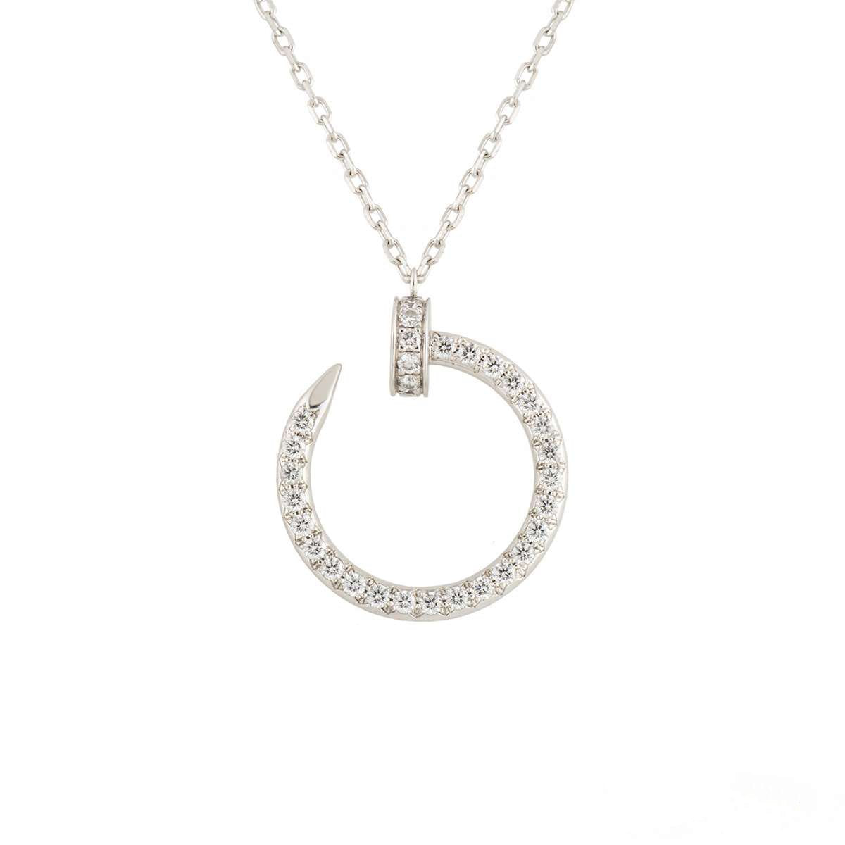 [Stars Jewelry]JUSTE NECKLACE SILVER DIAMONDS