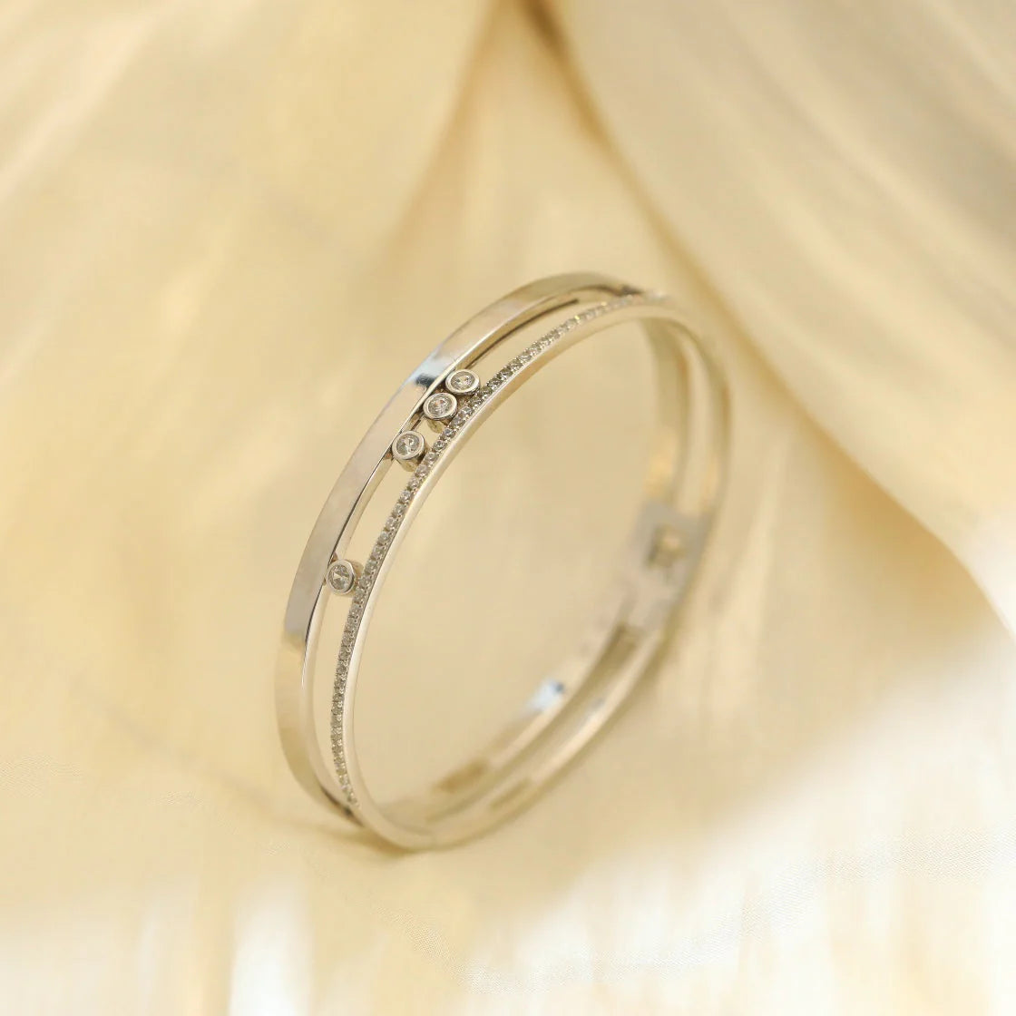 [Stars Jewelry]Move Romane Diamond Bangle Bracelet
