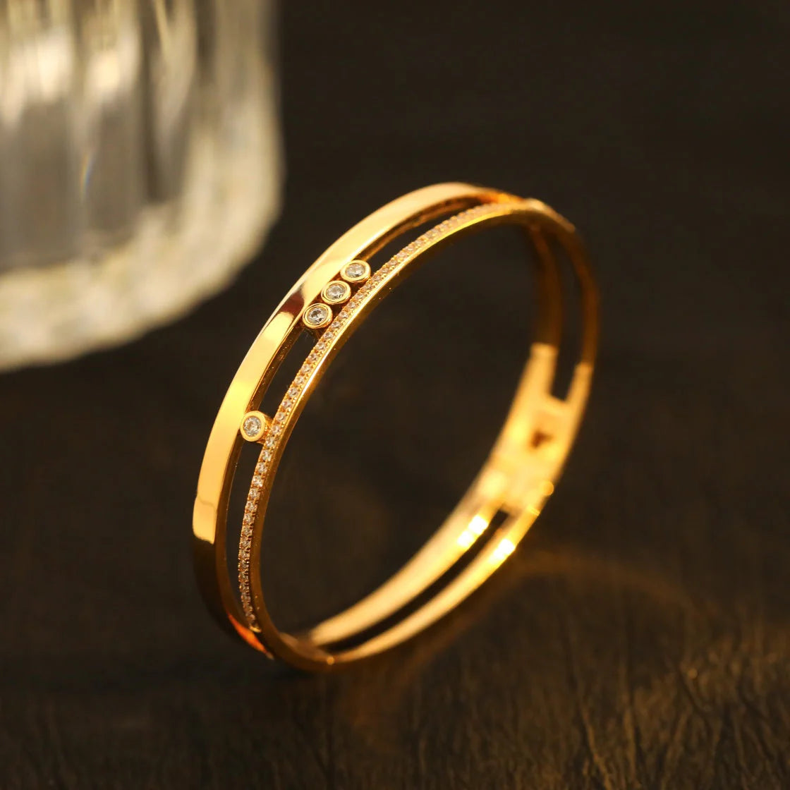 [Stars Jewelry]Move Romane Diamond Bangle Bracelet