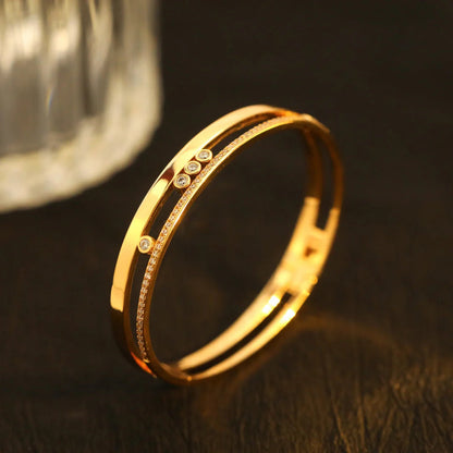 [Stars Jewelry]Move Romane Diamond Bangle Bracelet