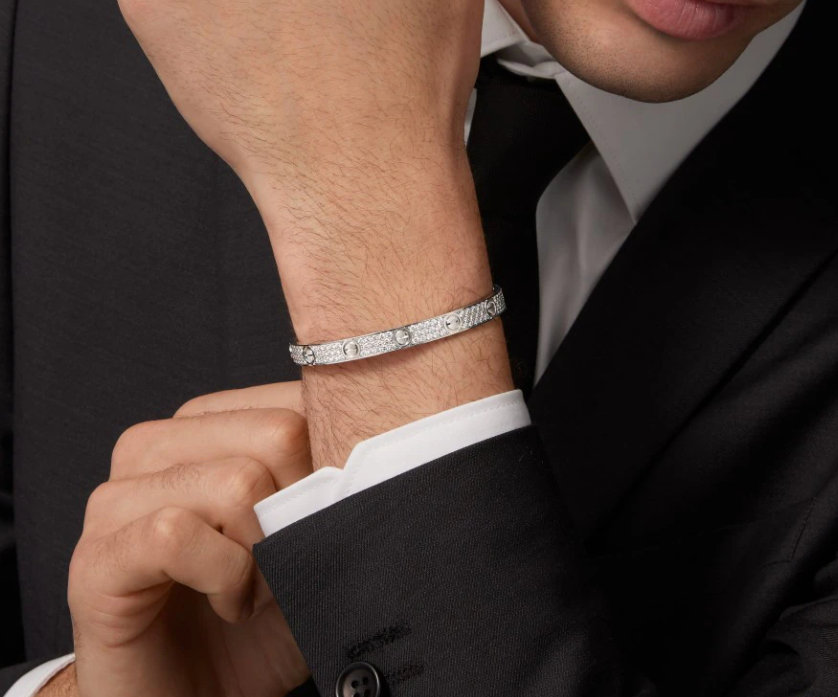 [Stars Jewelry]NEW-LOVE-6.1MM-Width Diamond-Studded Bracelet