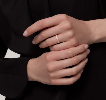 [Stars Jewelry]LOVE RING 2.6mm-wide full-diamond ring Gold
