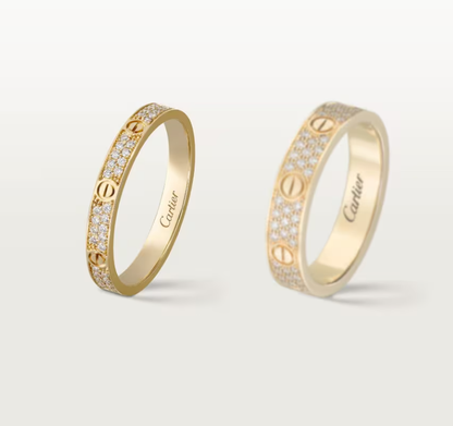 [Stars Jewelry]LOVE RING 2.6mm-wide full-diamond ring Gold