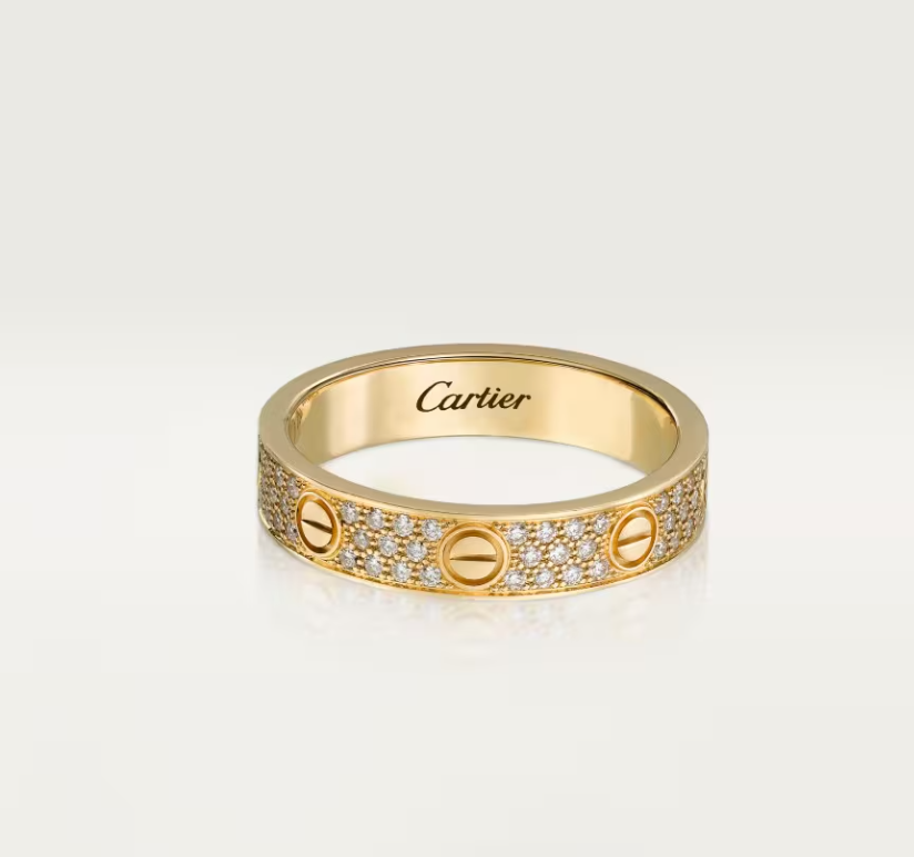 [Stars Jewelry]LOVE RING 4mm-wide full-diamond ring GOLD
