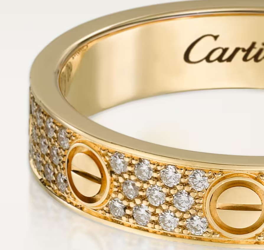 [Stars Jewelry]LOVE RING 4mm-wide full-diamond ring GOLD