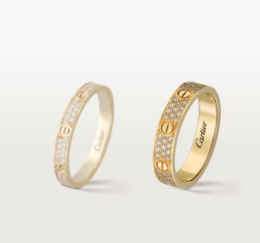 [Stars Jewelry]LOVE RING 4mm-wide full-diamond ring GOLD