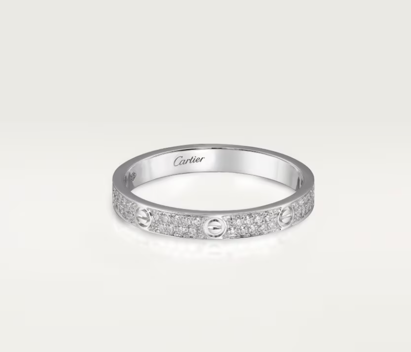 [Stars Jewelry]LOVE RING 2.6mm-wide full-diamond ring silver