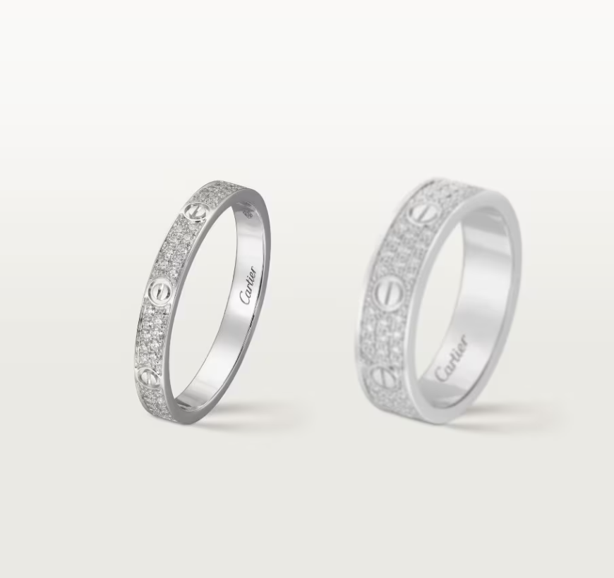 [Stars Jewelry]LOVE RING 2.6mm-wide full-diamond ring silver