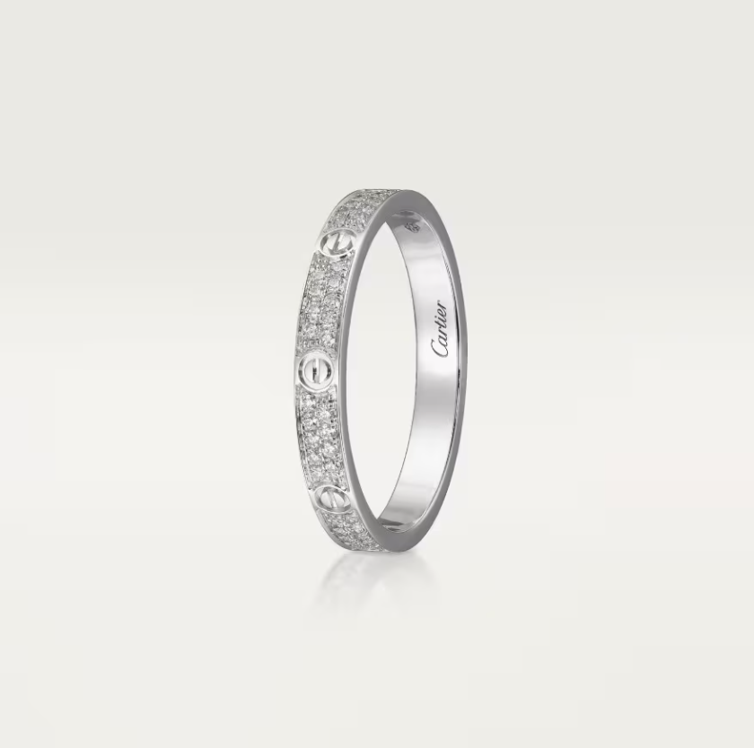 [Stars Jewelry]LOVE RING 2.6mm-wide full-diamond ring silver