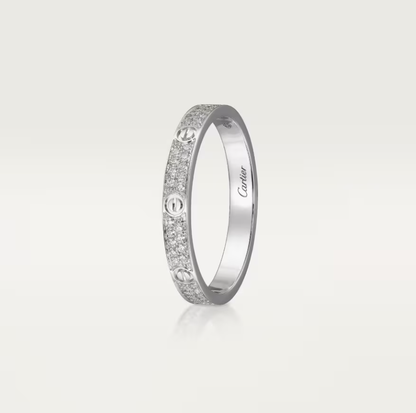 [Stars Jewelry]LOVE RING 2.6mm-wide full-diamond ring silver