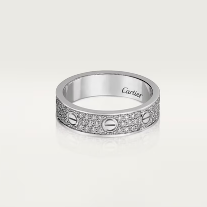 [Stars Jewelry]LOVE RING 4mm-wide full-diamond ring silver
