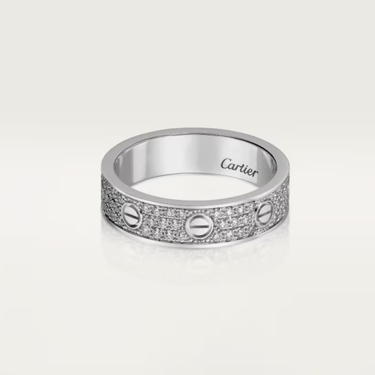[Stars Jewelry]LOVE RING 4mm-wide full-diamond ring silver