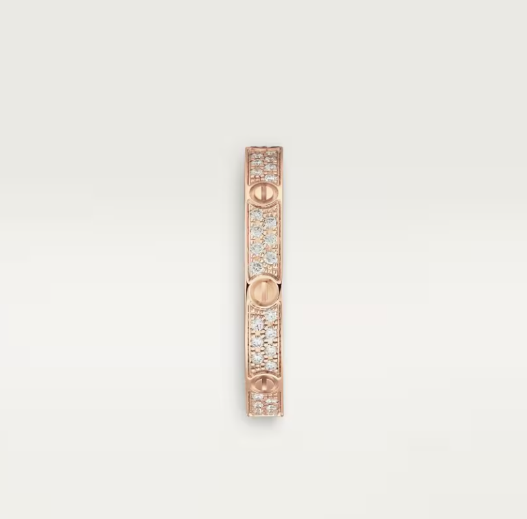 [Stars Jewelry]LOVE RING 2.6mm-wide full-diamond ring Rose Gold