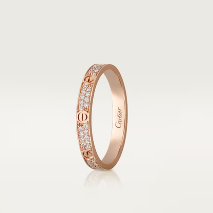 [Stars Jewelry]LOVE RING 2.6mm-wide full-diamond ring Rose Gold