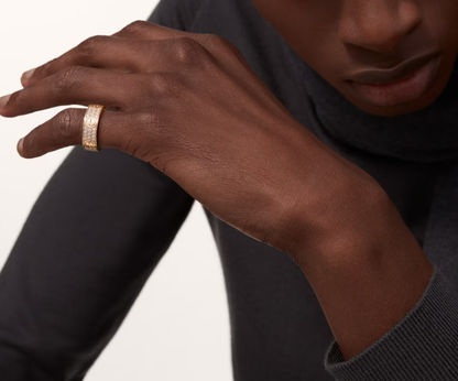 [Stars Jewelry]LOVE RING 6.5mm-wide full-diamond ring Rose Gold