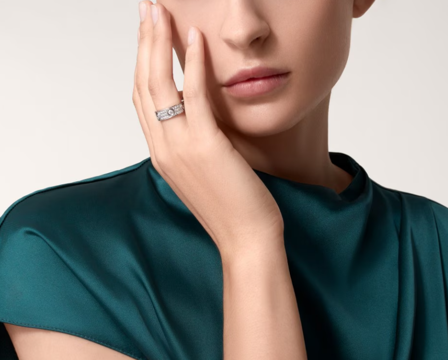[Stars Jewelry]LOVE RING 6.5MM Full Diamond, 6 Major Diamonds Silver