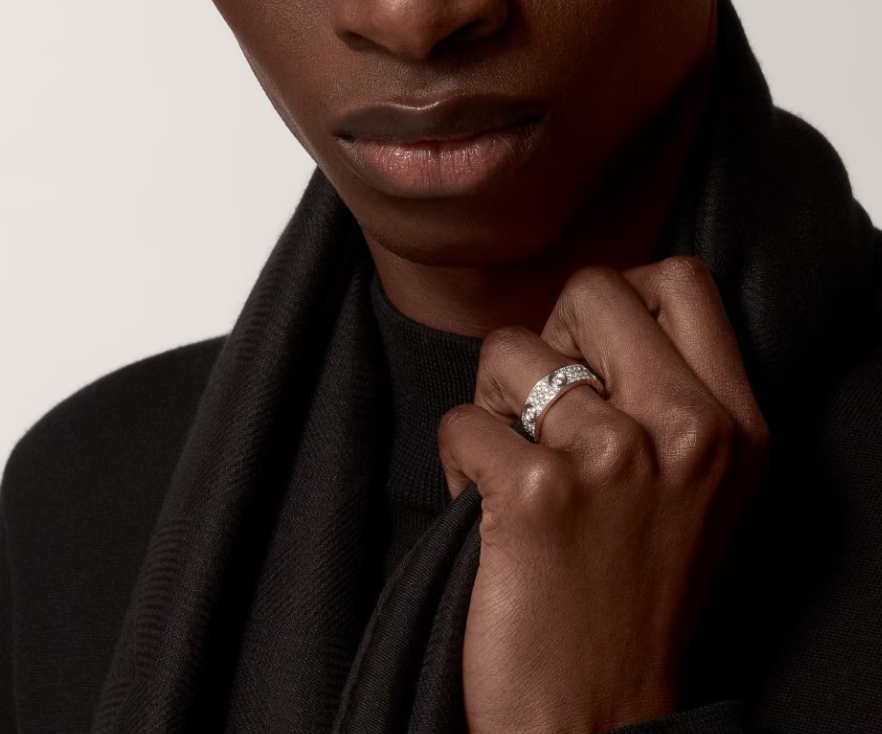 [Stars Jewelry]LOVE RING 6.5MM Full Diamond, 6 Major Diamonds Silver