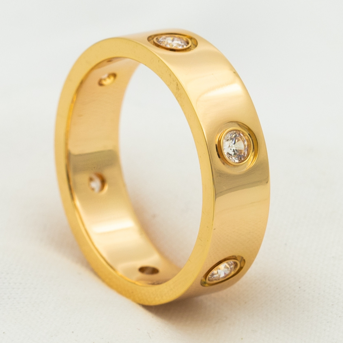 [Stars Jewelry]LOVE RING 5.5MM 6 DIAMONDS PINK GOLD