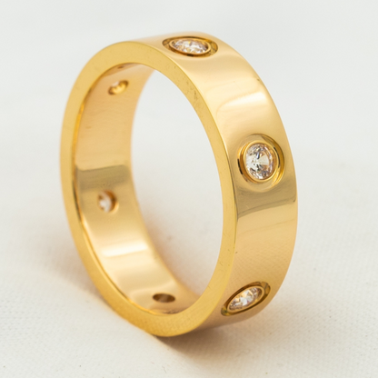 [Stars Jewelry]LOVE RING 5.5MM 6 DIAMONDS PINK GOLD