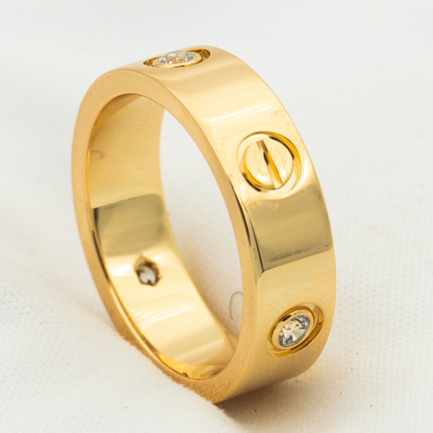 [Stars Jewelry]LOVE RING 5.5MM 3 DIAMONDS PINK GOLD