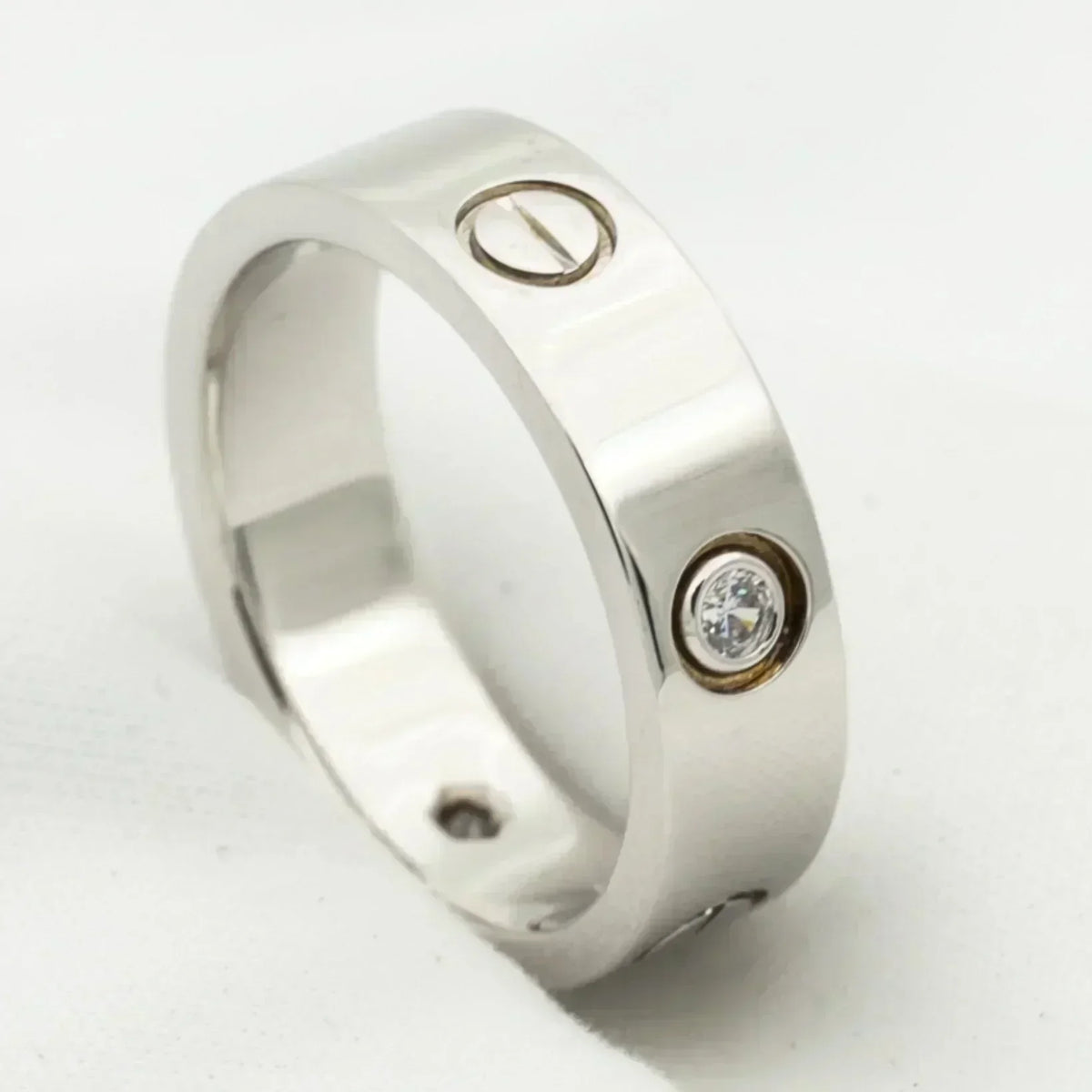 [Stars Jewelry]LOVE RING 5.5MM 3 DIAMONDS SILVER