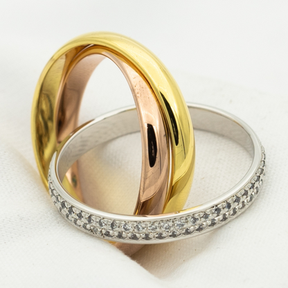[Stars Jewelry Jewelry]TRINITY RING GOLD PINK GOLD SILVER DIAMONDS