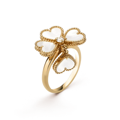 [Stars Jewelry]SWEET CLOVER WHITE MOP RING