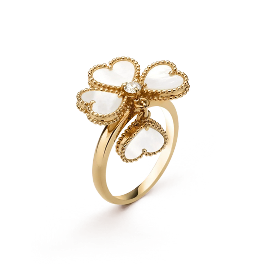 [Stars Jewelry]SWEET CLOVER WHITE MOP RING