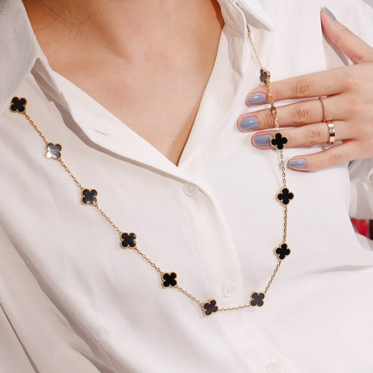 [Stars Jewelry]CLOVER 20 MOTIFS ONYX ROSE GOLD