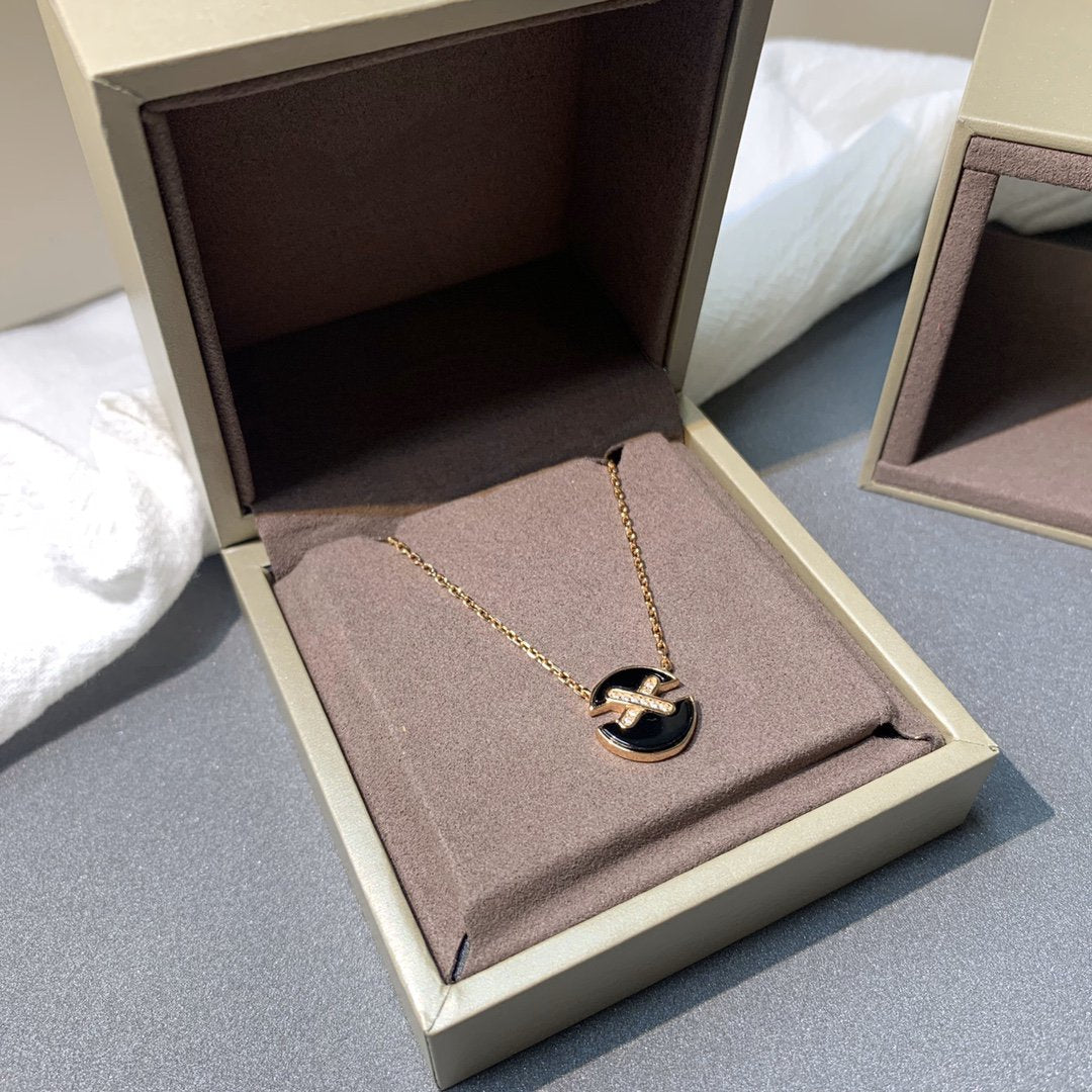 [Stars Jewelry]JEUX DE PINK GOLD DIAMOND NECKLACE