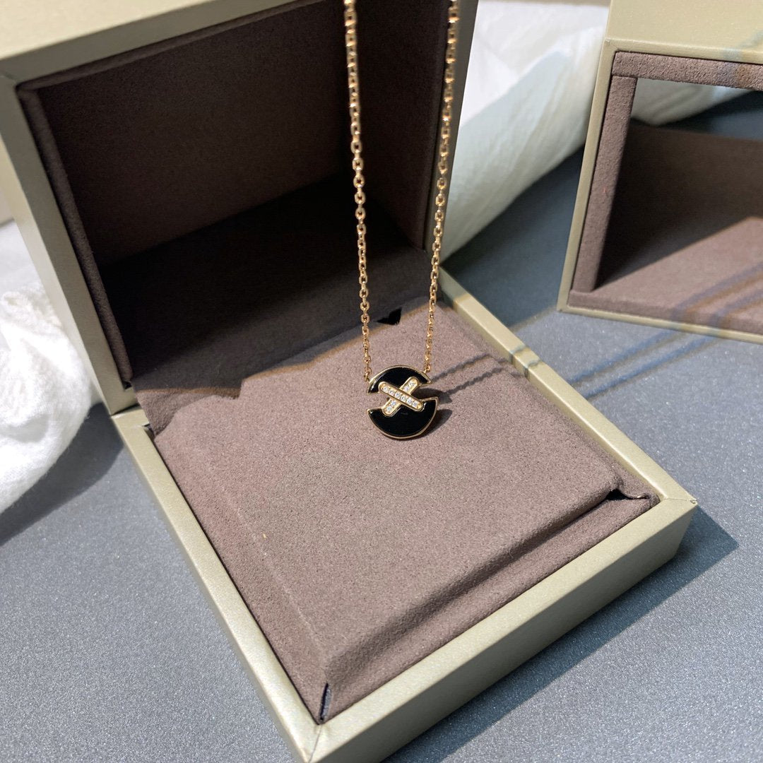 [Stars Jewelry]JEUX DE PINK GOLD DIAMOND NECKLACE