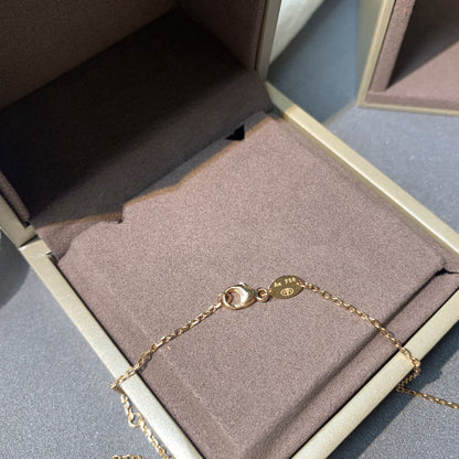 [Stars Jewelry]JEUX DE PINK GOLD DIAMOND NECKLACE