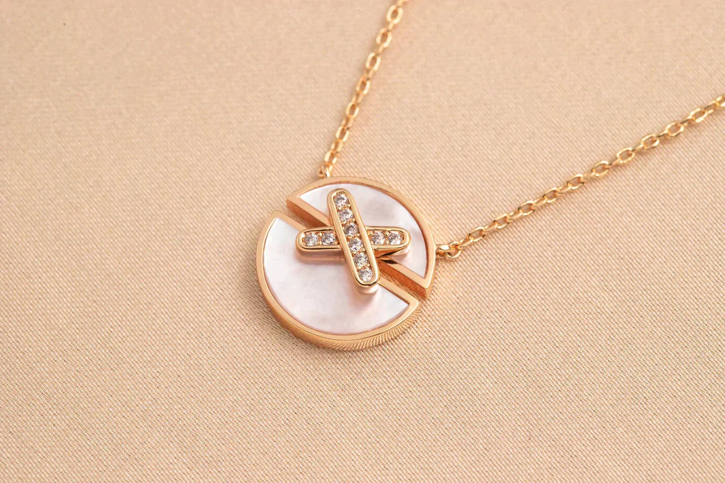 [Stars Jewelry]JEUX DE ROSE GOLD DIAMOND NECKLACE