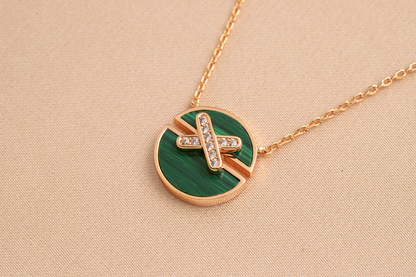 [Stars Jewelry]JEUX DE PINK GOLD DIAMOND NECKLACE