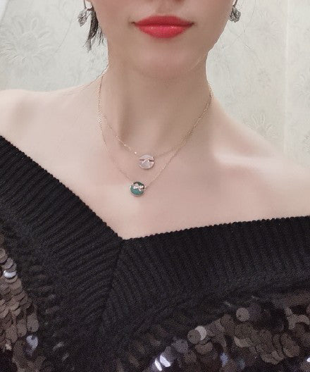 [Stars Jewelry]JEUX DE ROSE GOLD DIAMOND NECKLACE