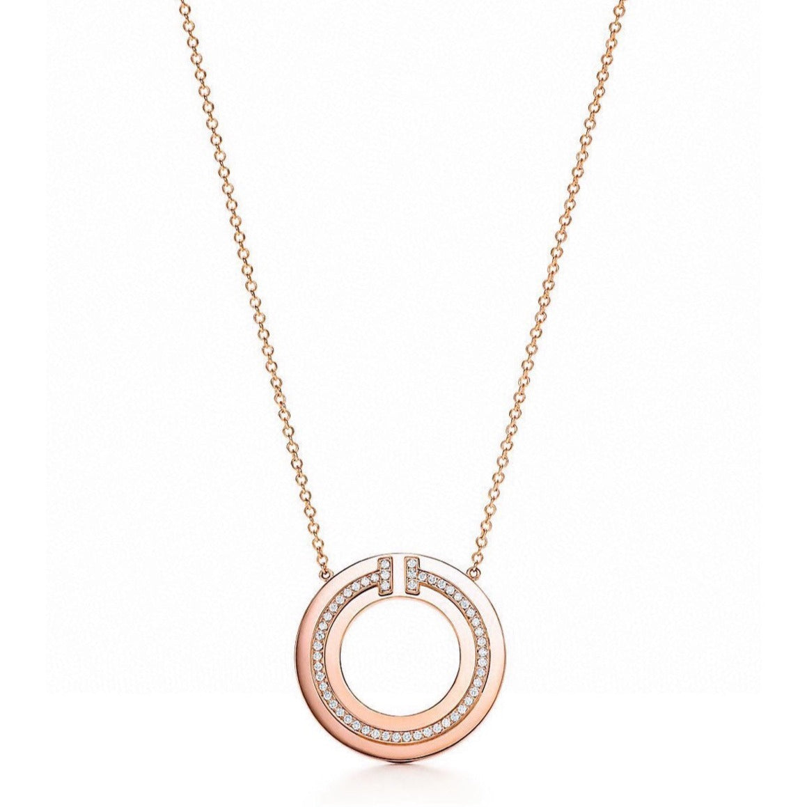 [Stellar jewels]DIAMOND AND MOTHER OF PEARL CIRCLE PENDANT