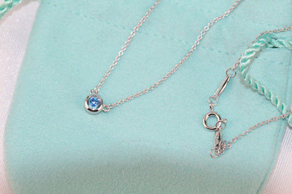 [Stellar jewels]ELSA PERETTI SERIES SINGLE DIAMOND SIMPLE NECKLACE