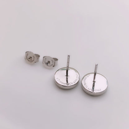 [Stellar jewels]TURQUOISE CIRCLE WHITE GOLD EARRINGS