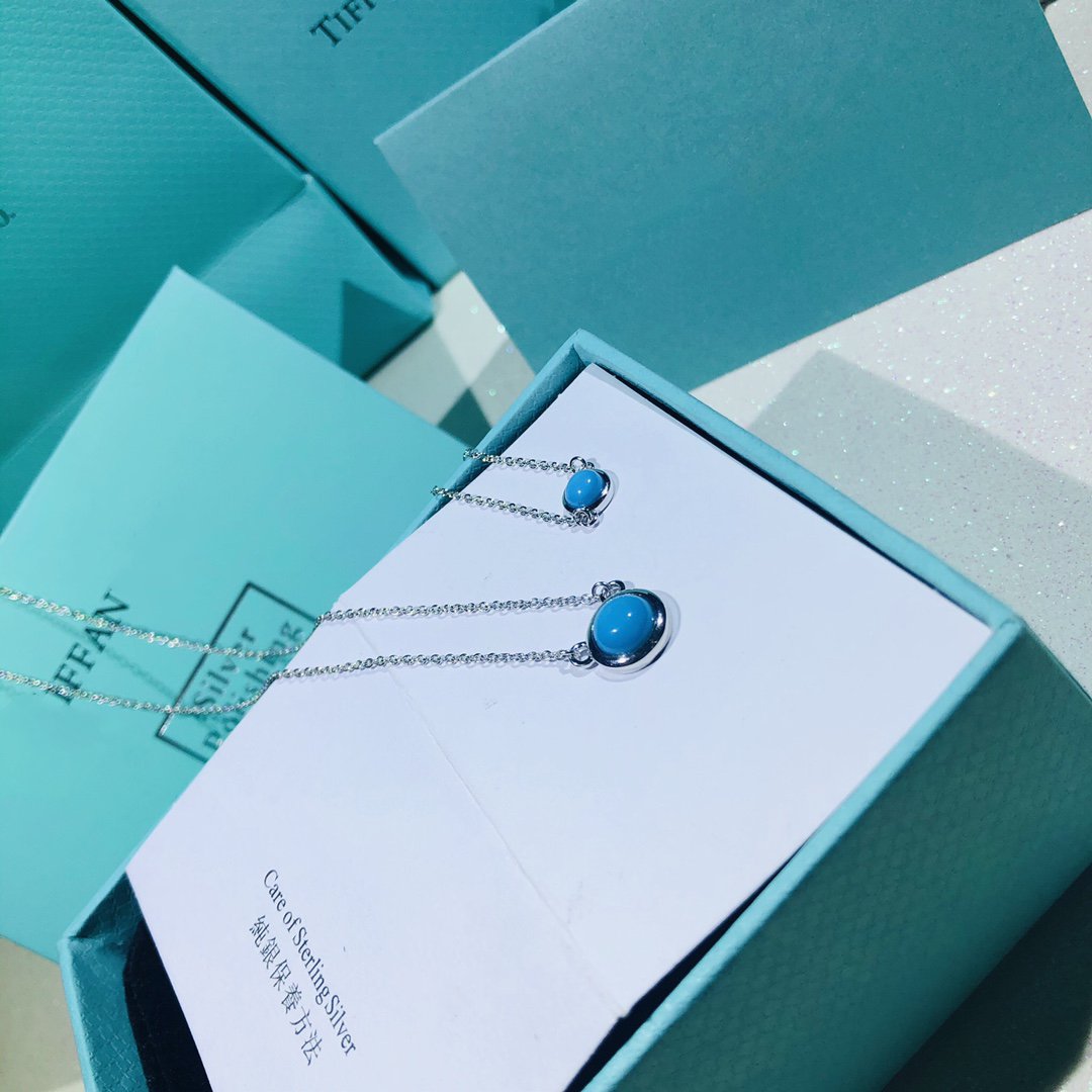 [Stellar jewels]YARD TURQUOISE NECKLACE SILVER
