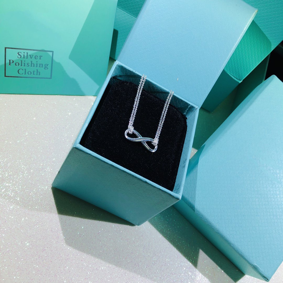 [Stellar jewels]SILVER INFINITY DOUBLE CHAIN NECKLACE