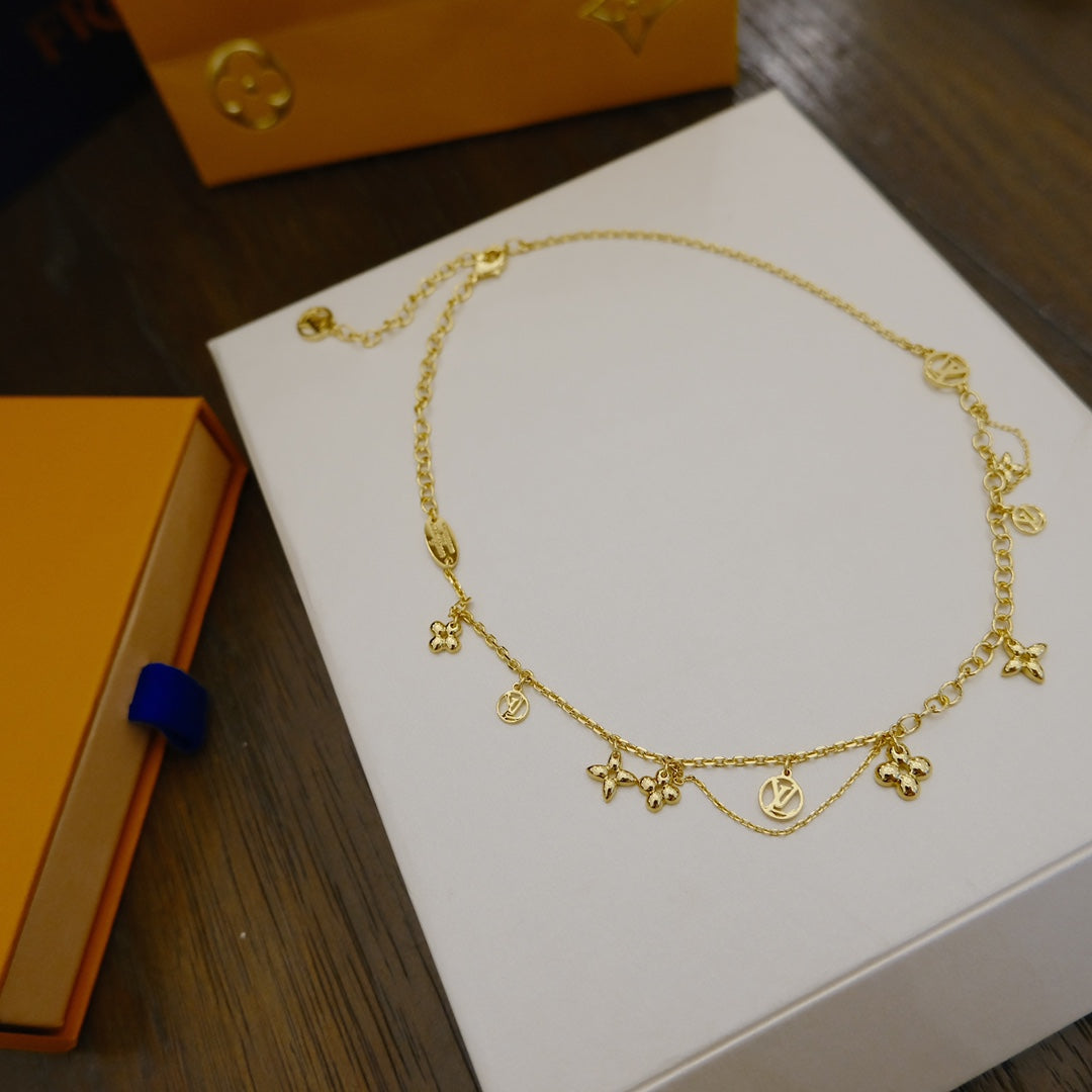 [Stars Jewelry]BLOOMING SUPPLE NECKLACE BRASS