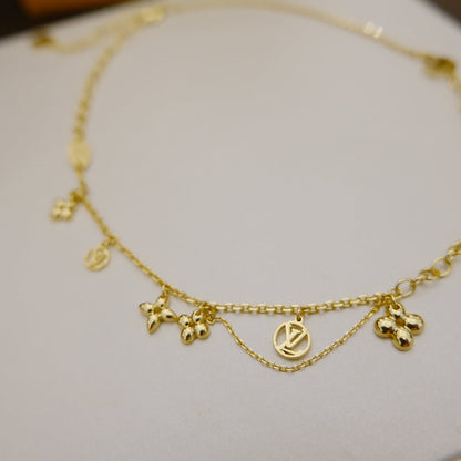 [Stars Jewelry]BLOOMING SUPPLE NECKLACE BRASS