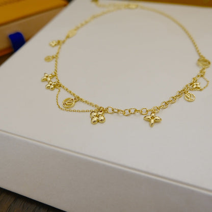 [Stars Jewelry]BLOOMING SUPPLE NECKLACE BRASS