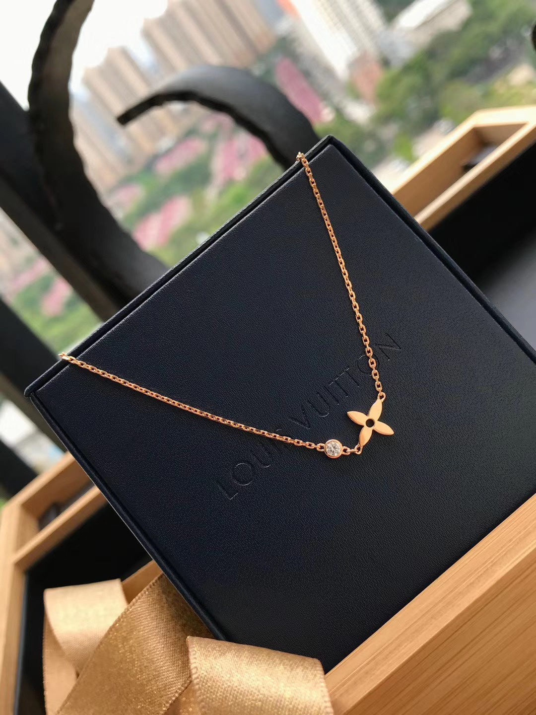 [Stars Jewelry]BLOSSOM PENDANT PINK GOLD AND DIAMOND