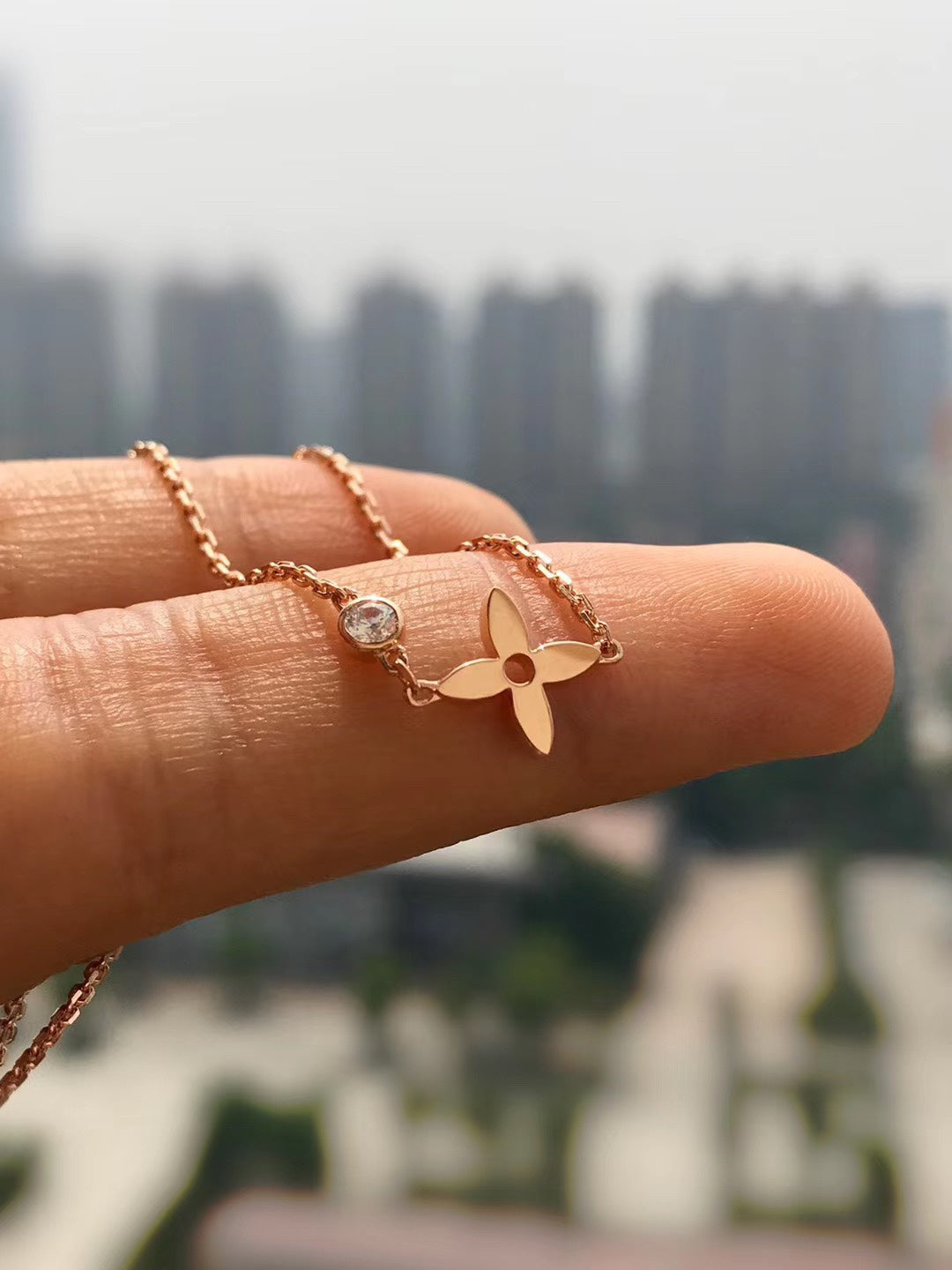 [Stars Jewelry]BLOSSOM PENDANT PINK GOLD AND DIAMOND