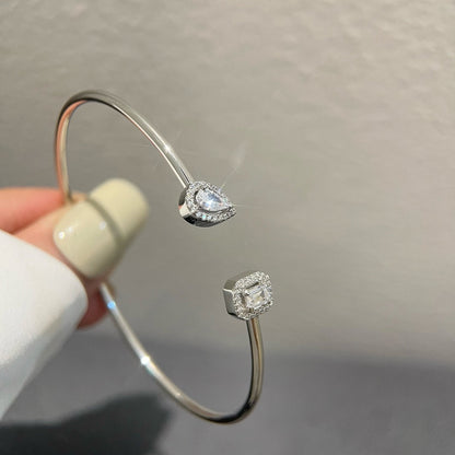 [Stars Jewelry]JONC FLEX MY TWIN TOI & MOI SILVER DIAMOND BRACELET