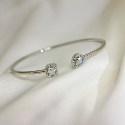 [Stars Jewelry]JONC FLEX MY TWIN TOI & MOI SILVER DIAMOND BRACELET