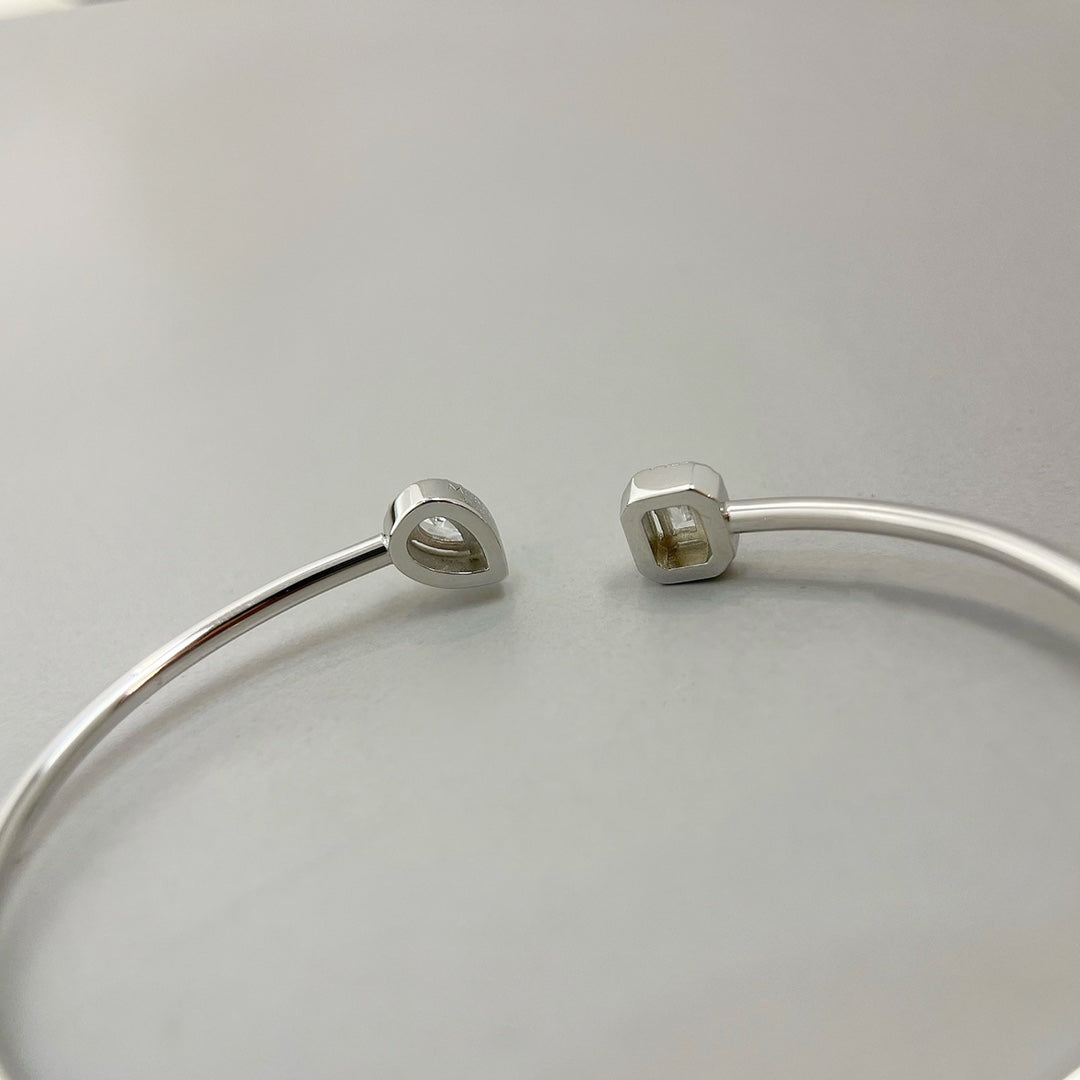 [Stars Jewelry]JONC FLEX MY TWIN TOI & MOI SILVER DIAMOND BRACELET