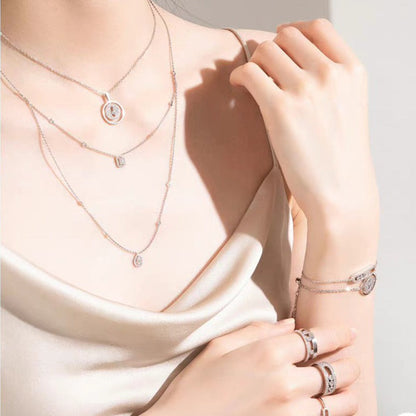 [Stars Jewelry]LUCKY MOVER PM PAVED NECKLACE