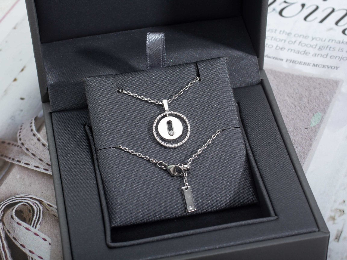 [Stars Jewelry]LUCKY MOVE PM NECKLACE SILVER DIAMOND